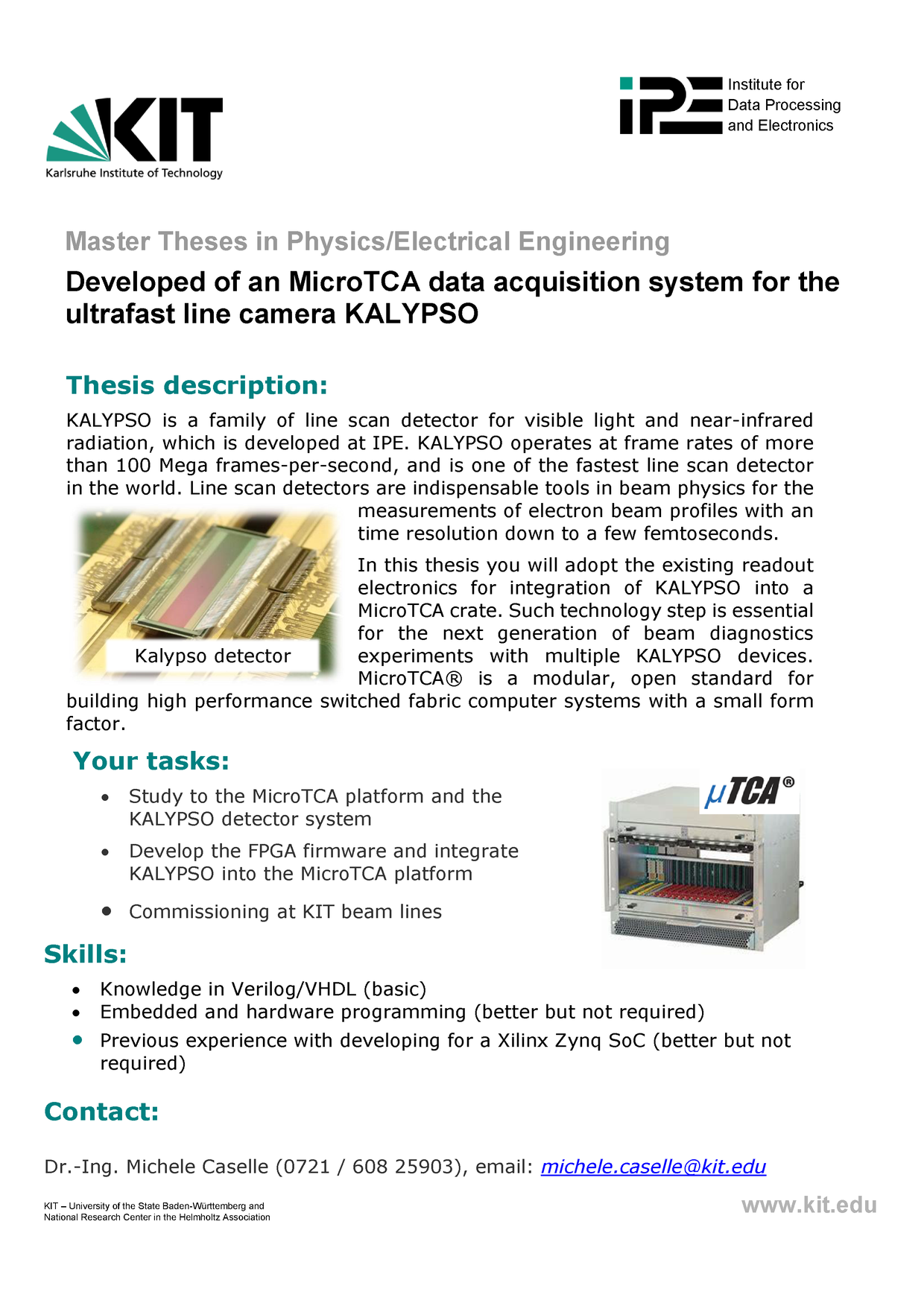 IPE Theses Developed of an MicroTCA data acquisition system